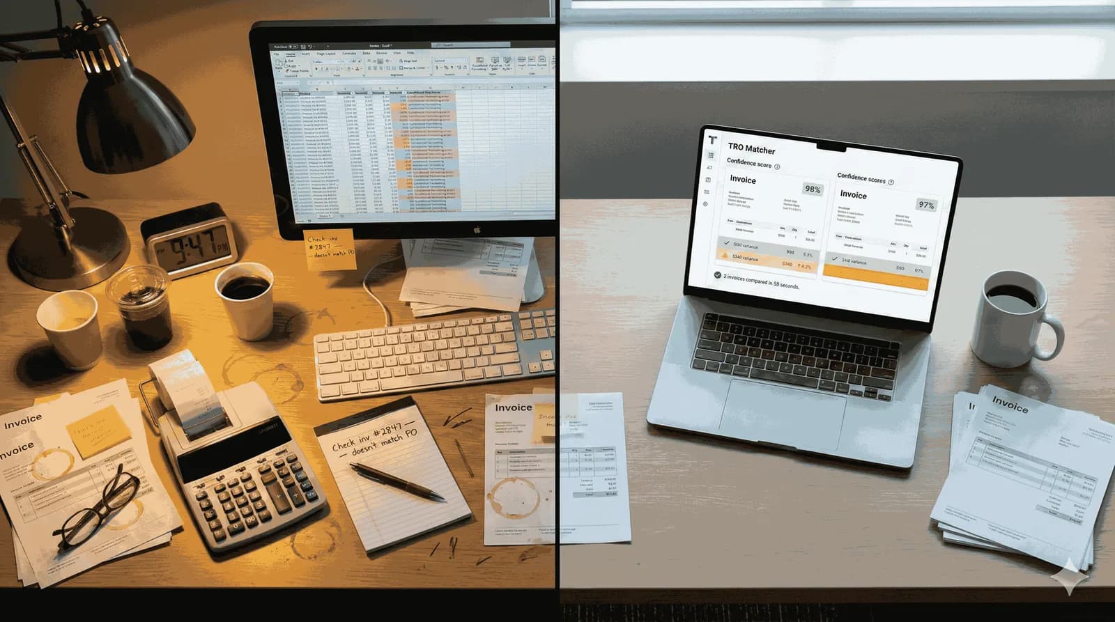 Invoice Comparison vs Manual Excel: Time & Cost Analysis